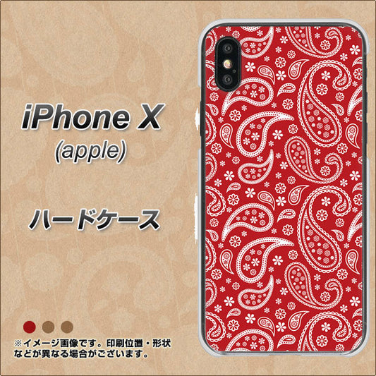 iPhone X 765 ペイズリーエンジ ハードケース 背面印刷