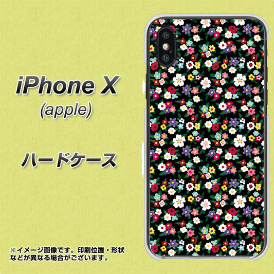 iPhone X 778 マイクロリバティプリントBK ハードケース 背面印刷