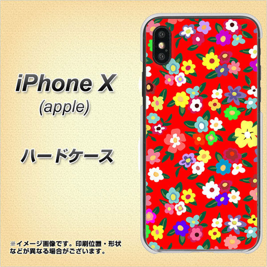 iPhone X 780 リバティプリントRD ハードケース 背面印刷