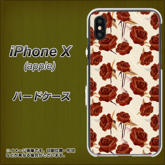 iPhone X 1157 クラシックローズ ハードケース 背面印刷