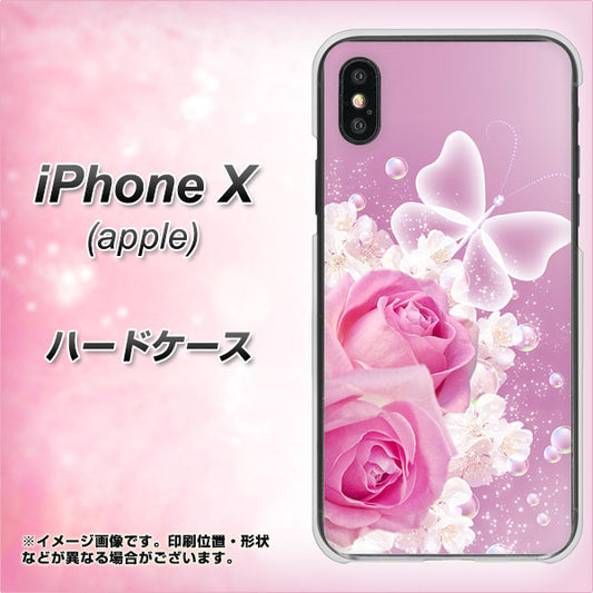 iPhone X 1166 ローズロマンス ハードケース 背面印刷
