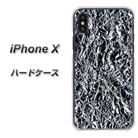 iPhone X EK835 スタイリッシュアルミシルバー ハードケース 背面印刷