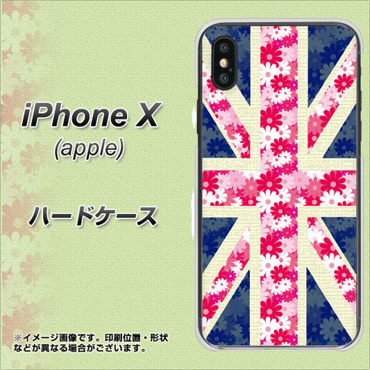 iPhone X EK894 ユニオンジャックフラワー ハードケース 背面印刷