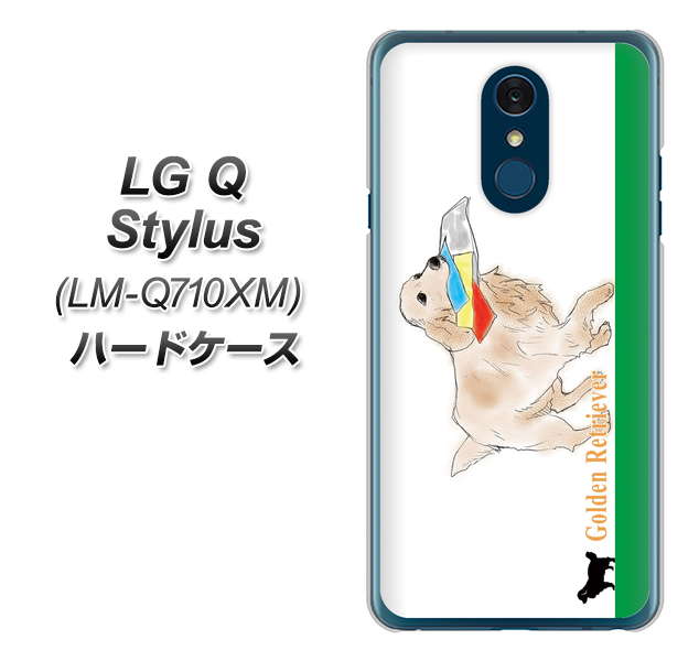 LG Q Stylus LM-Q710XM YD829 ゴールデンレトリバー05 ハードケース 背面印刷