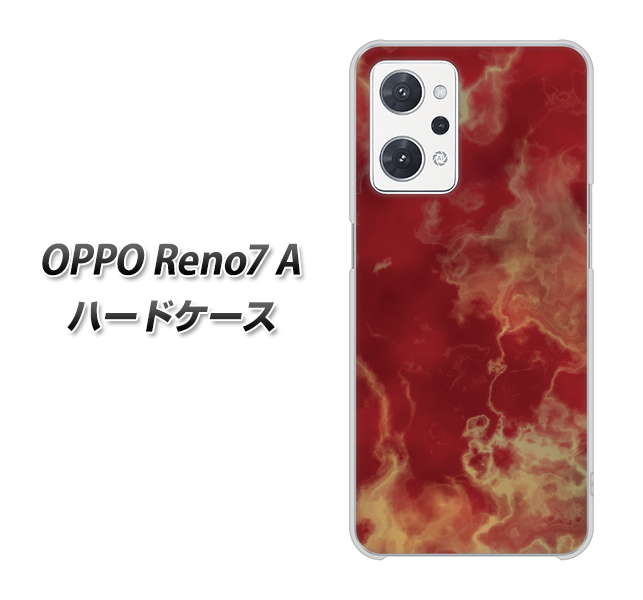 OPPO Reno7 A KM870 大理石RD ハードケース 背面印刷