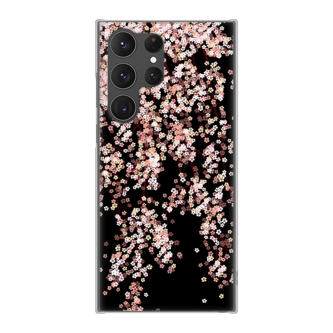 Galaxy S23 Ultra SC-52D docomo 1244 しだれ桜 ハードケース 背面印刷