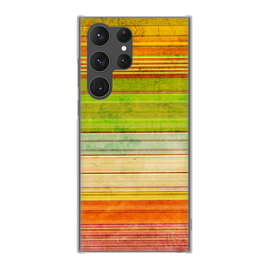 Galaxy S23 Ultra SC-52D docomo 1324 ビンテージボーダー(色彩) ハードケース 背面印刷
