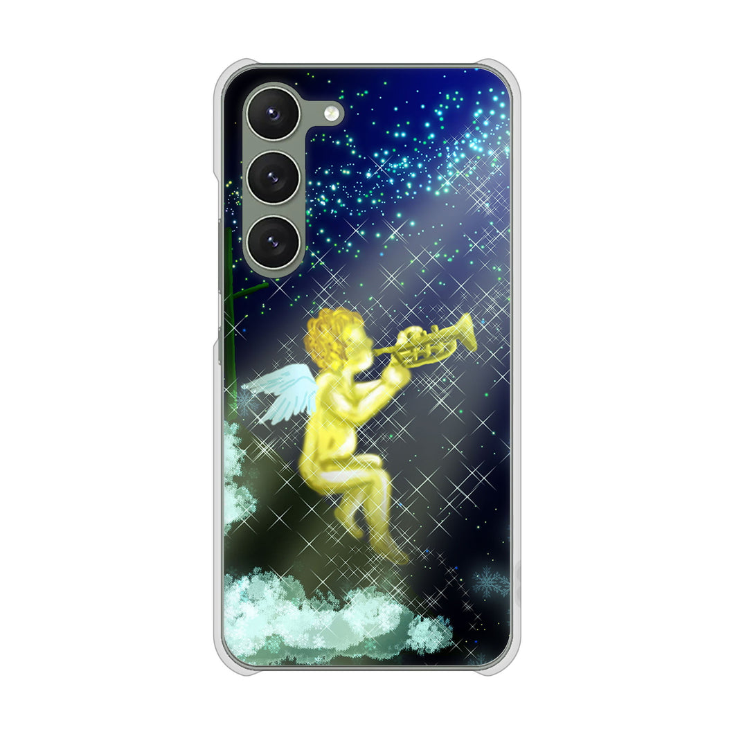 Galaxy S23 SCG19 au 1248 天使の演奏 ハードケース 背面印刷