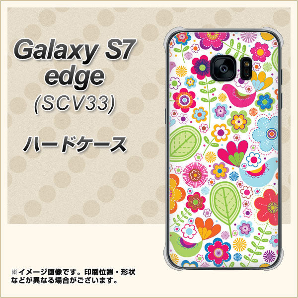Galaxy S7 edge SCV33 au 477 幸せな絵 ハードケース 背面印刷