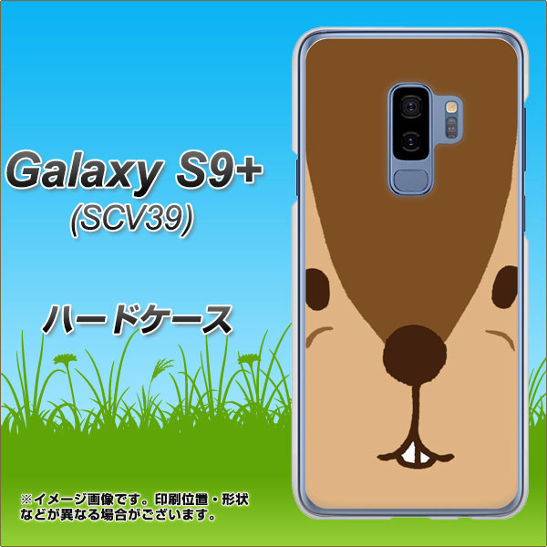 Galaxy S9+ SCV39 au 349 りす ハードケース 背面印刷