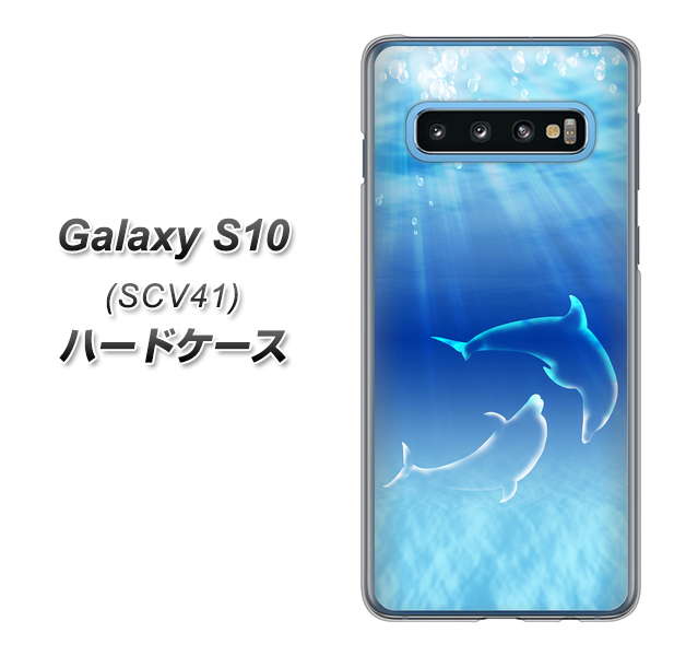 Galaxy S10 SCV41 au 1048 海の守り神イルカ ハードケース 背面印刷