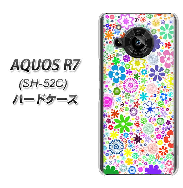 AQUOS R7 SH-52C docomo 308 フラワーミックス ハードケース 背面印刷