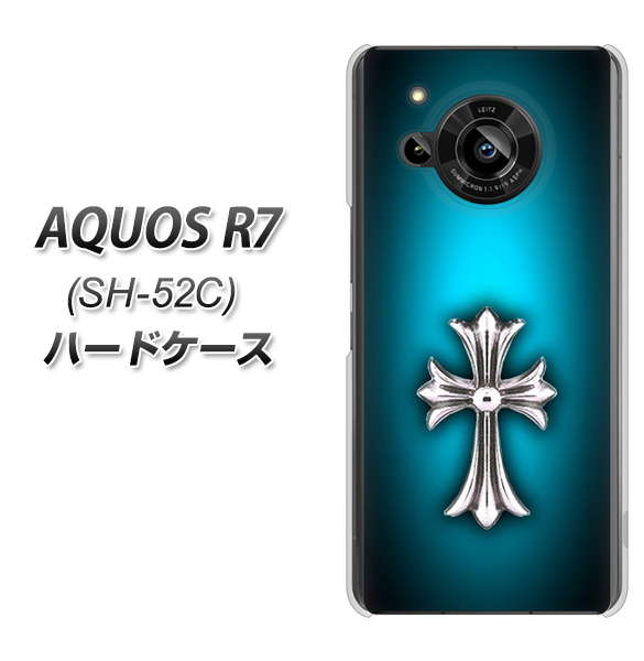 AQUOS R7 SH-52C docomo 334 クロスブルー ハードケース 背面印刷