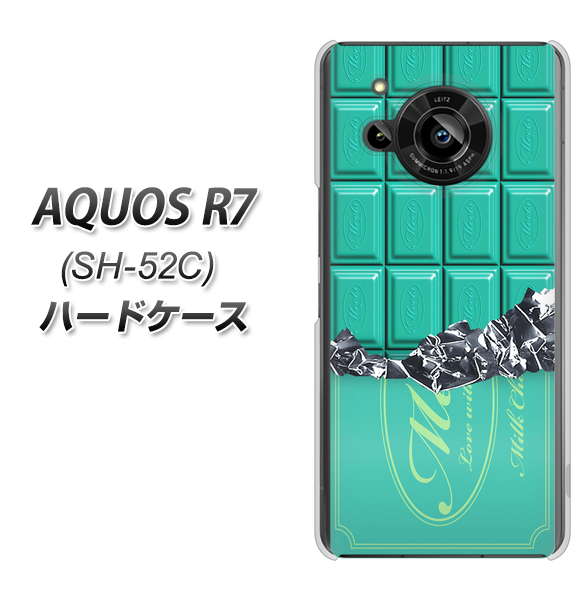 AQUOS R7 SH-52C docomo 554 板チョコ?ミント ハードケース 背面印刷