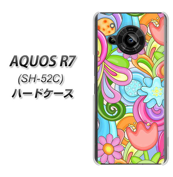 AQUOS R7 SH-52C docomo 713 ミラクルフラワー ハードケース 背面印刷