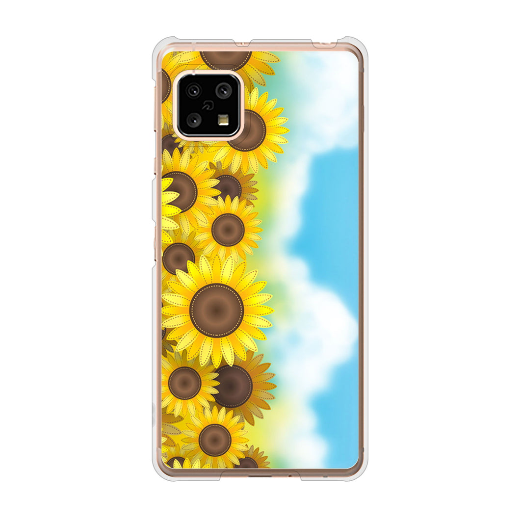 AQUOS sense5G SH-53A docomo 148 ひまわり畑 ハードケース 背面印刷