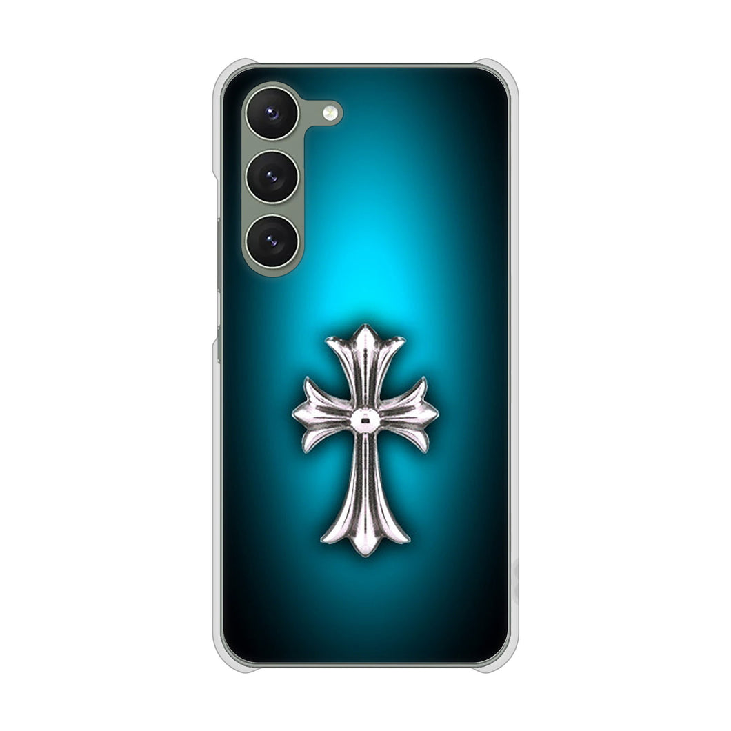 Galaxy S23 SM-S911C 楽天モバイル 334 クロスブルー ハードケース 背面印刷