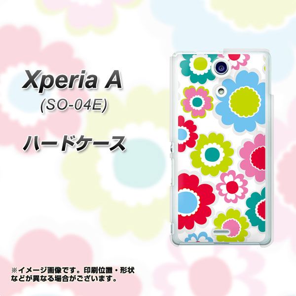Xperia A SO-04E docomo SC827 ピクニックフラワー ハードケース 背面印刷