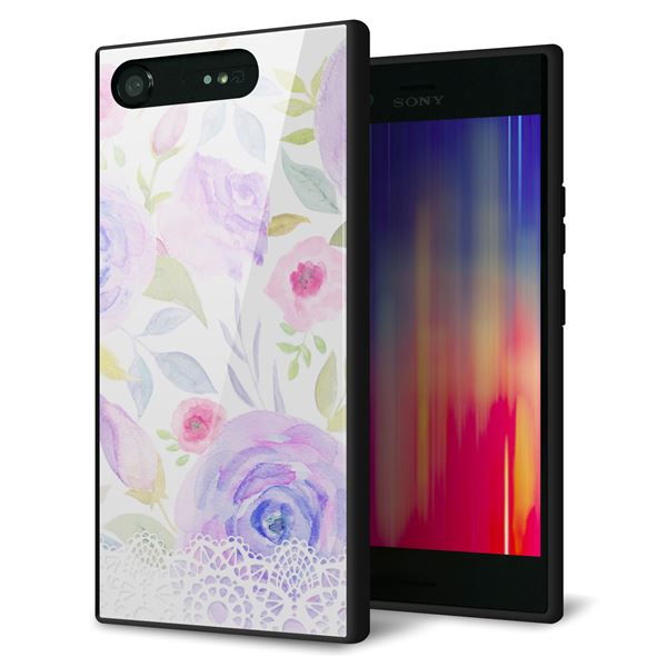 Xperia XZ1 SO-01K docomo 強化ガラス&TPUスマホケース ガラプリ【SC946 ドゥ・パフューム4】