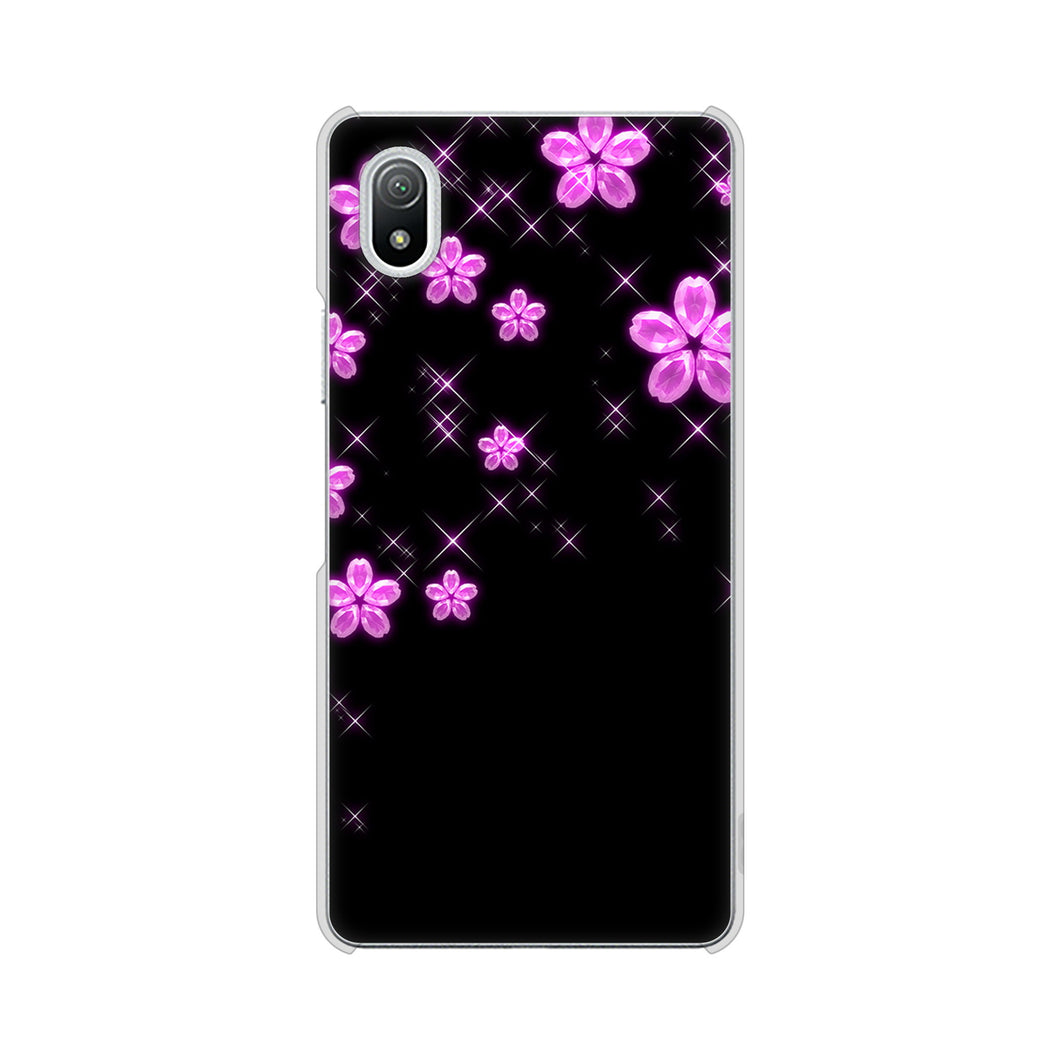 Xperia Ace III SO-53C docomo 019 桜クリスタル ハードケース 背面印刷