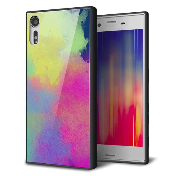 Xperia XZs SOV35 au 強化ガラス&TPUスマホケース ガラプリ【YJ294 デザイン色彩】