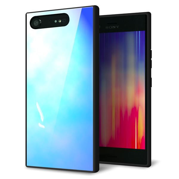 Xperia XZ1 SOV36 au 強化ガラス&TPUスマホケース ガラプリ【YJ291 デザイン 光】