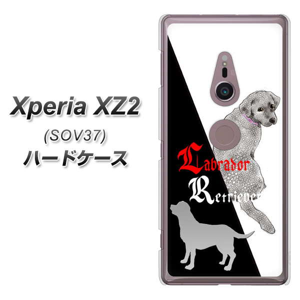 Xperia XZ2 SOV37 au YD822 ラブラドールレトリバー03 ハードケース 背面印刷