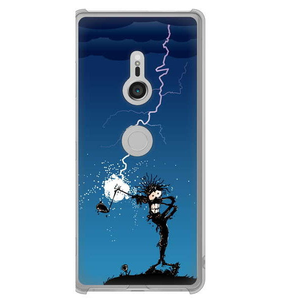 Xperia XZ3 SOV39 au 417 ゴルファーの苦難 ハードケース 背面印刷