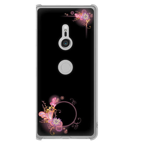 Xperia XZ3 SOV39 au 437 華のフレーム ハードケース 背面印刷