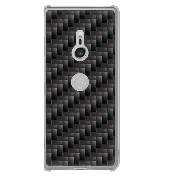 Xperia XZ3 SOV39 au 461 カーボン ハードケース 背面印刷