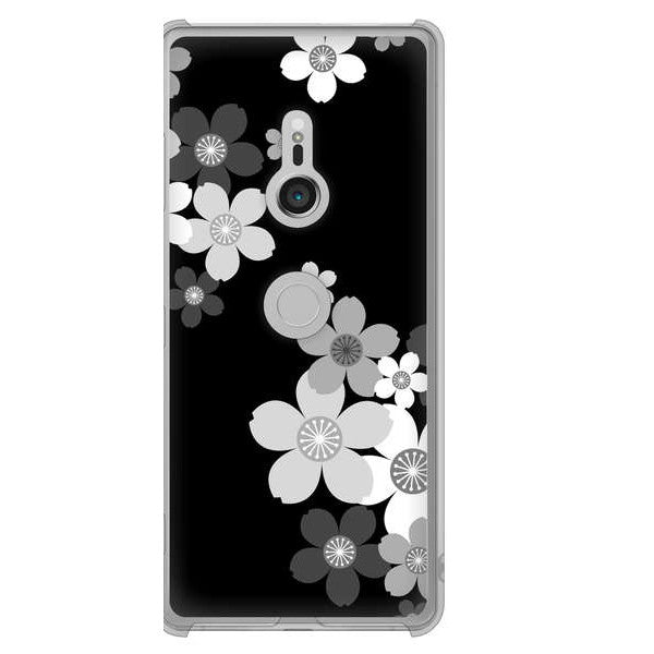 Xperia XZ3 SOV39 au 1334 桜のフレーム ハードケース 背面印刷