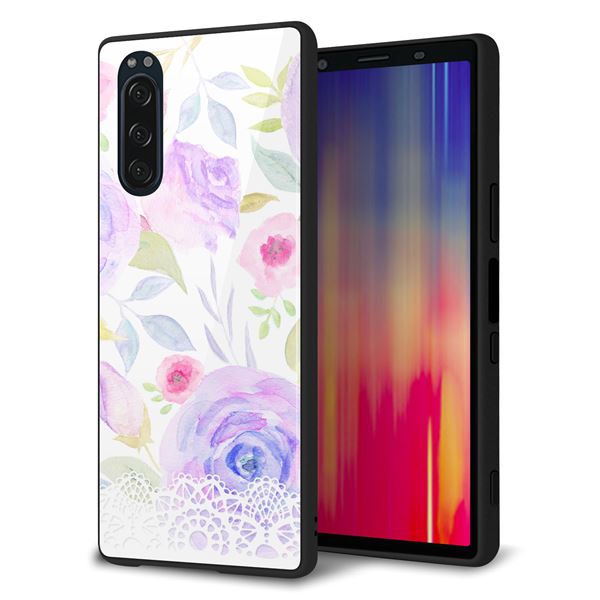 Xperia 5 SOV41 au 強化ガラス&TPUスマホケース ガラプリ【SC946 ドゥ・パフューム4】