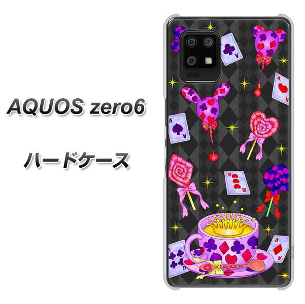 AQUOS zero6 AG818 トランプティー(黒) ハードケース 背面印刷