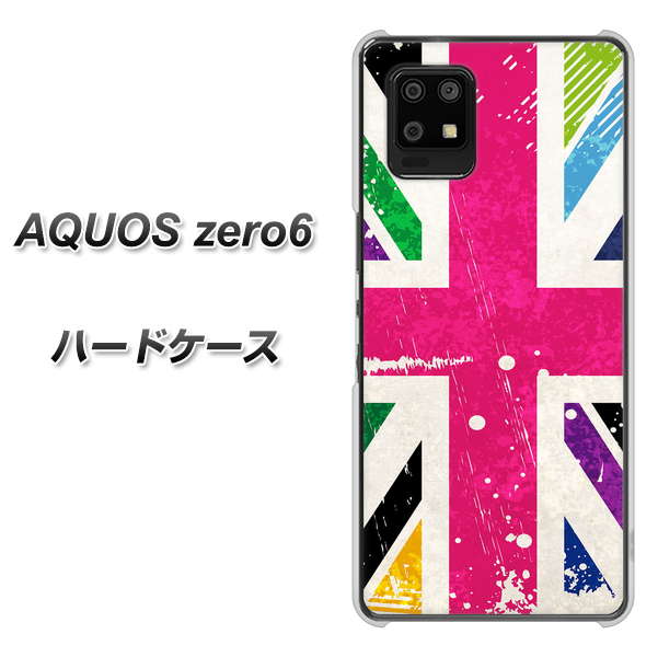 AQUOS zero6 SC806 ユニオンジャック ピンクビンテージ ハードケース 背面印刷