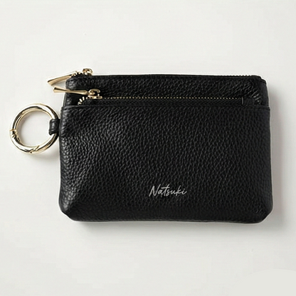 Wジッパー マルチケースA 本革 Nuance 名入れ ミニ財布・カードケース