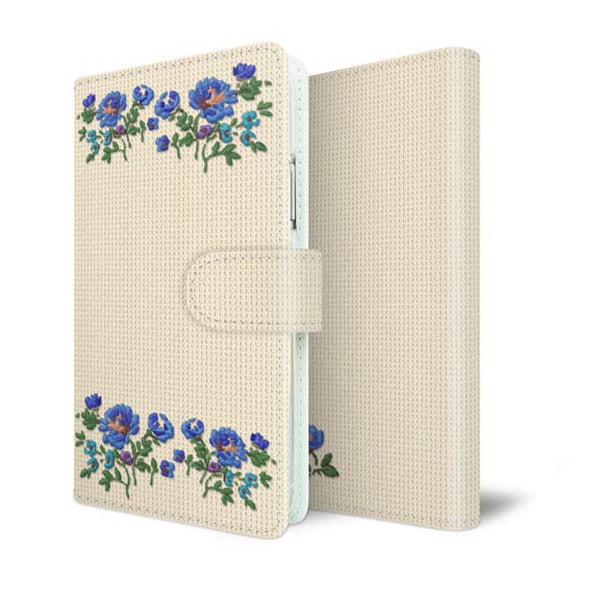 iPhone 18 Pro スマホケース 手帳型 全機種対応 花刺繍風 UV印刷 耐衝撃