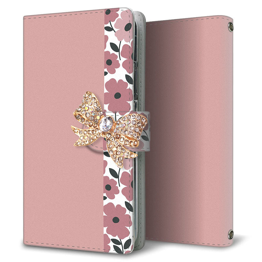 Galaxy S23 Ultra SCG20 au くすみガーデン 大人かわいい プリント手帳型ケース 耐衝撃