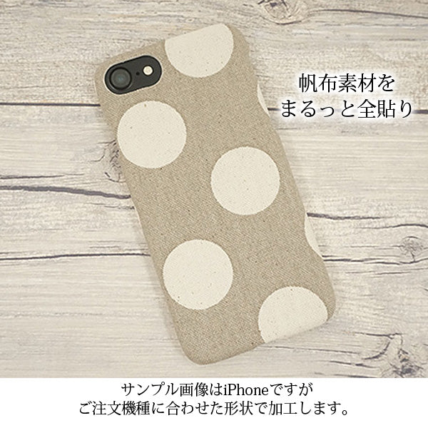 iPhone 18 Pro 水玉帆布まるっと全貼りハードケース