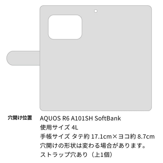 AQUOS R6 A101SH SoftBank SC943 ドゥ・パフューム１ 通常型 プリント手帳型ケース
