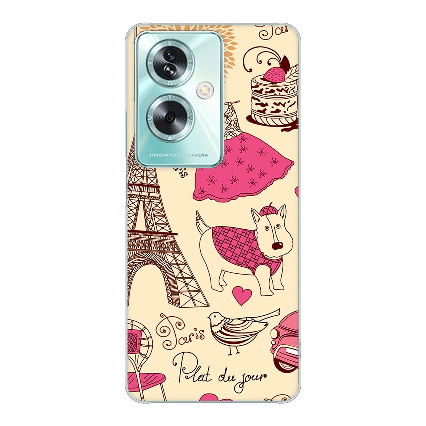 OPPO A79 5G A303OP Y!mobile LOVE フランス ハードケース 背面印刷