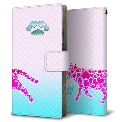 iPhone 18 Pro Max ハートネコ 薄型スリム プリント手帳型ケース