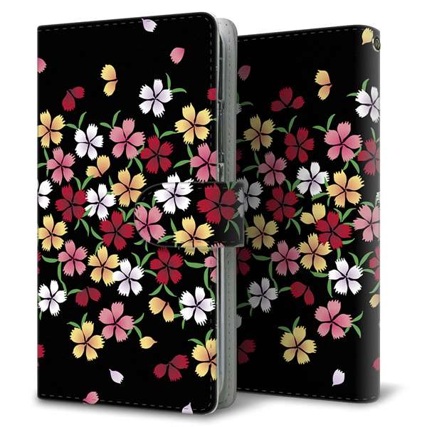 iPhone 18 Pro Max 和花柄 通常型 プリント手帳型ケース