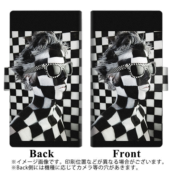 iPhone 18 Pro 357 bk&wh 薄型スリム プリント手帳型ケース