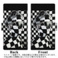 iPhone 18 Pro 357 bk&wh 薄型スリム プリント手帳型ケース