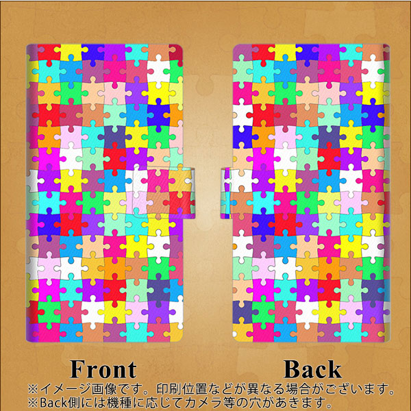 iPhone 18 Pro 727 カラフルパズル 薄型スリム プリント手帳型ケース