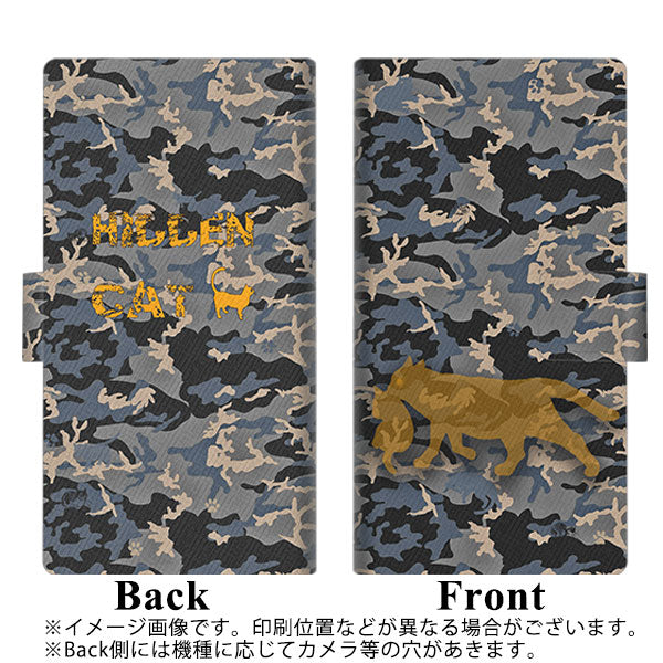 iPhone 18 Pro YA902 HIDDEN CAT 薄型スリム プリント手帳型ケース