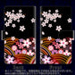 iPhone 18 Pro Max 1237 和柄＆筆文字・夜桜の宴 通常型 プリント手帳型ケース