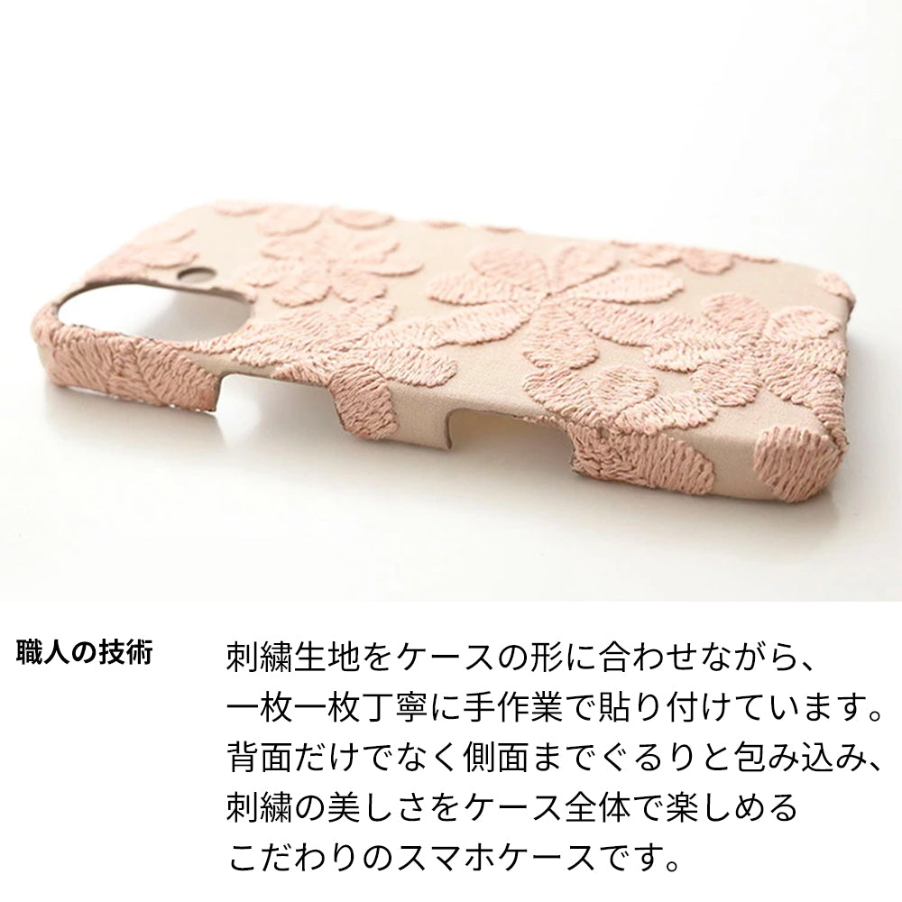 iPhone 18 Pro Max ラテフラワー 刺繍 花柄 まるっと全貼りハードケース スマホケース