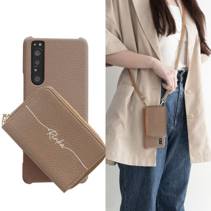 Galaxy S23 Ultra SCG20 au 回転式ミニ財布付きスマホショルダー くすみカラー Simple