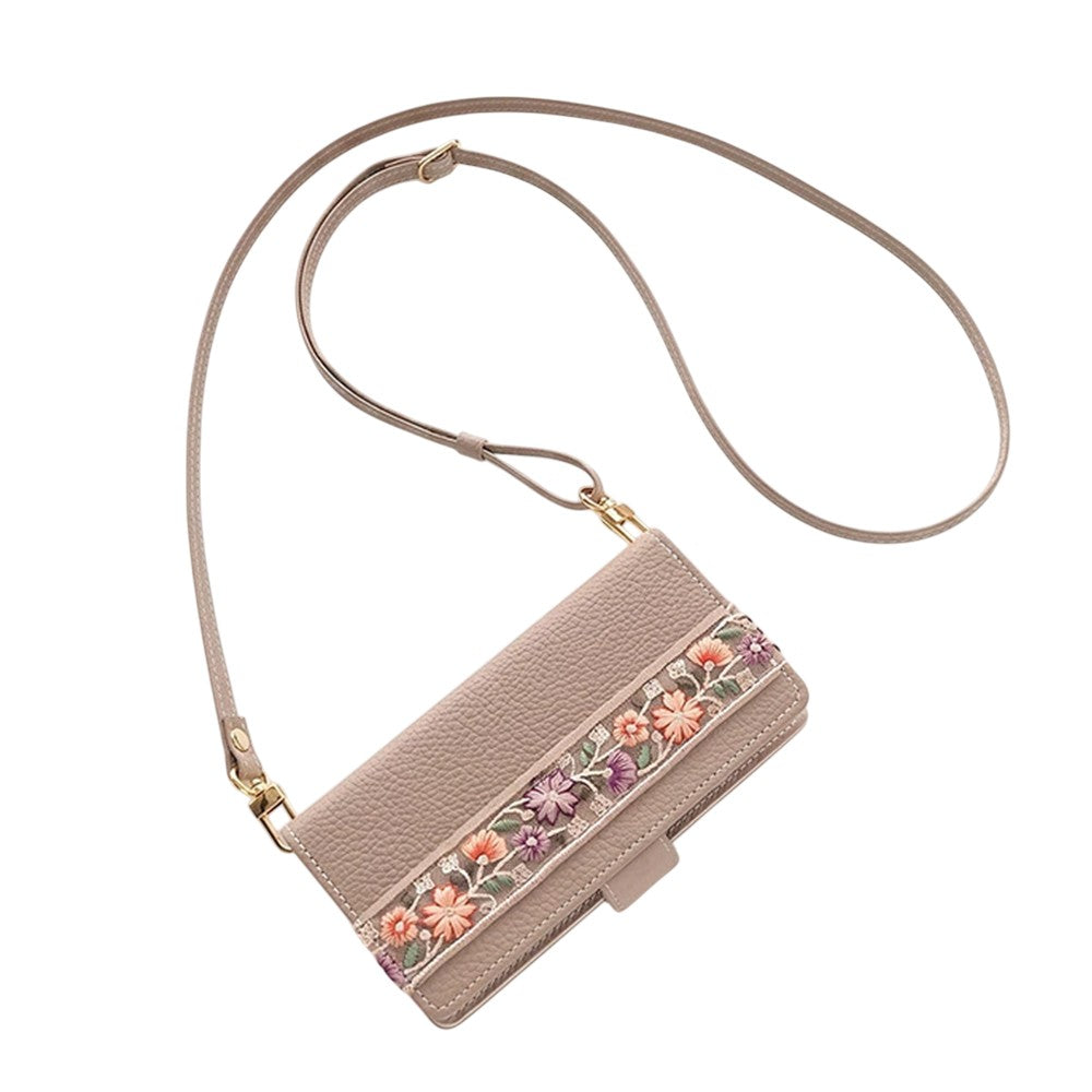 インド刺繍 サイドマグネット くすみカラー スマホケース手帳型